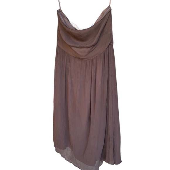 J.Crew Brown Strapless A Line Dress Size 14 - Picture 4 of 9